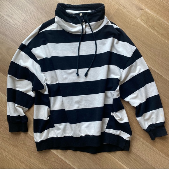 Relaxed Fit Striped Sweatshirt - Picture 1 of 6